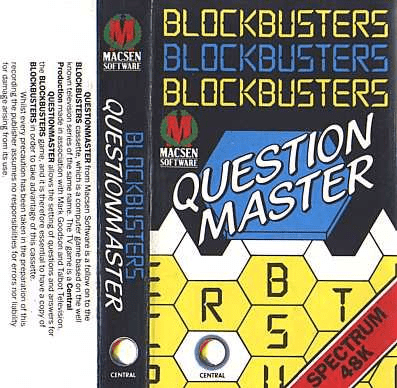 Blockbusters Question Master box art for ZX Spectrum